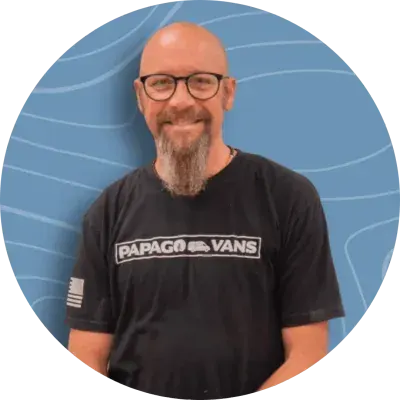 Travis, Shop Manager at Papago Vans