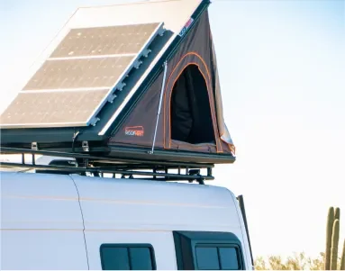 An exterior upgrade on a Papago van
