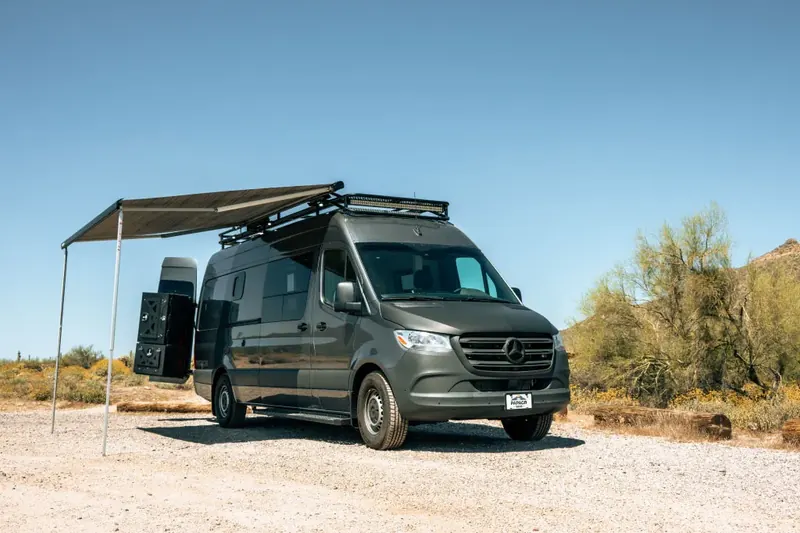 An exterior upgrade on a Papago van